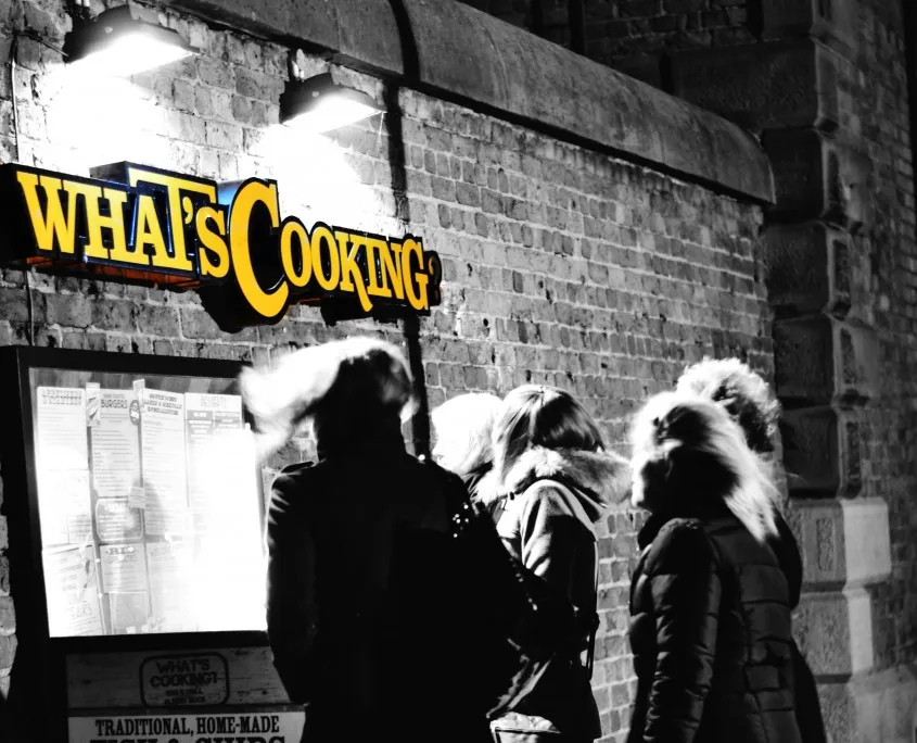 whats cooking sign